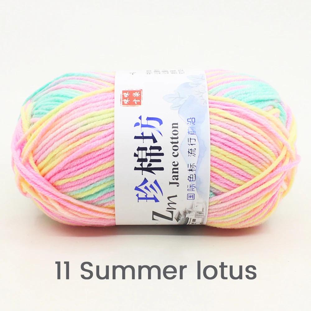 Fio De Leite De Tricô Duplo, Lã Quente Macia, Mão De Malha, Fantasia Colorida, Artesanato DIY, Suéter, Lenço, Chapéu, 50g por Pc - Image 1
