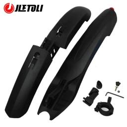 Jletoli para-lama de bicicleta mtb, para-choque com luz de led, montagem rápida, asas para bicicleta frontal/traseira - Image 1
