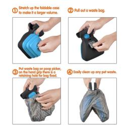 Colher De Cocô De Viagem Dobrável Pet, Colher De Cocô De Cão, Clean Pick Up Excreta Cleaner, 1 Rolo Decomposable Bags - Image 6