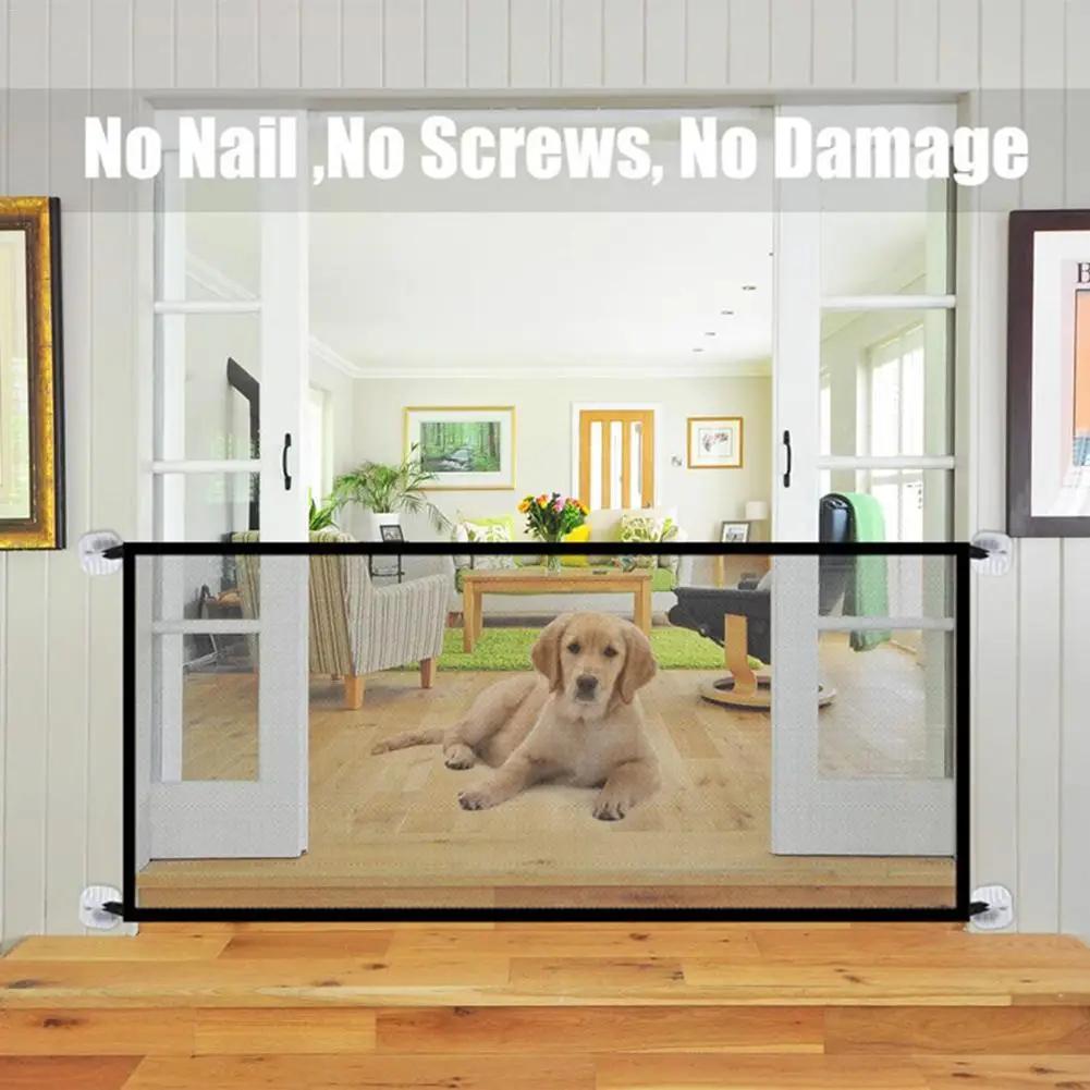 Cerca de segurança para cães, cerca dobrável portátil de malha respirável com separação para animais de estimação - Image 1