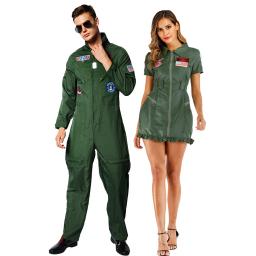 Terno piloto masculino dos anos 80 filme top gun uniforme da força aérea adulto halloween cosplay traje carnaval páscoa purim fantasia vestido - Image 1
