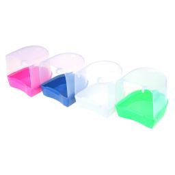 Caixa de banho de água plástica para papagaios Gaiola de pássaro pendurada Banheira para pássaro de estimação Banheira para periquito 1pc - Image 4