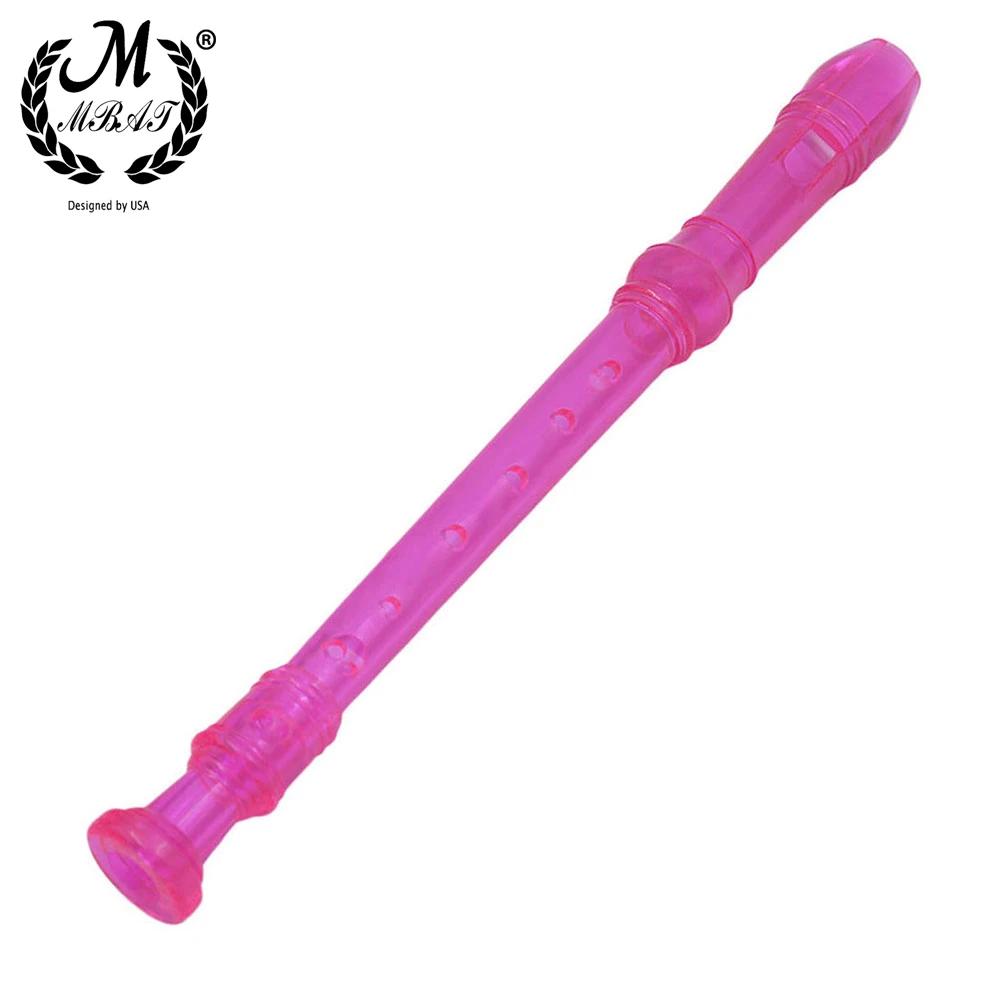 M mbat removível flauta abs agudos clarinete soprano gravador de madeira instrumento musical arco-íris sete cores com haste de limpeza - Image 1
