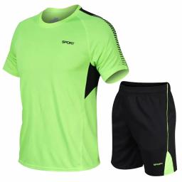 Roupa de corrida para homens e mulheres, conjunto esportivo com camisa e bermuda de secagem rápida para corrida, atletismo e corrida, roupa esportiva para homens - Image 5