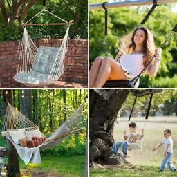 Árvore Swing Hanging Kit para Camping, Escalada Correias, Mosquetão, Caminhadas ao ar livre, 1 Par, 350 kg de Capacidade, Corda, Cinto Pendurado - Image 6