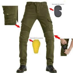 Volero 2022 novo quatro estações da motocicleta equitação jeans hóquei calças de motocross proteção 06 preto verde masculino engrenagem proteção - Image 4
