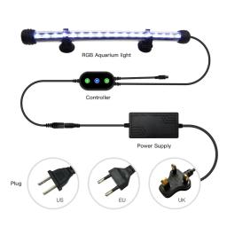 Lâmpada led para aquário, equipamento para o crescimento de peixes, com controle remoto, lâmpada rgb, para aquário, 20 a 60cm - Image 3