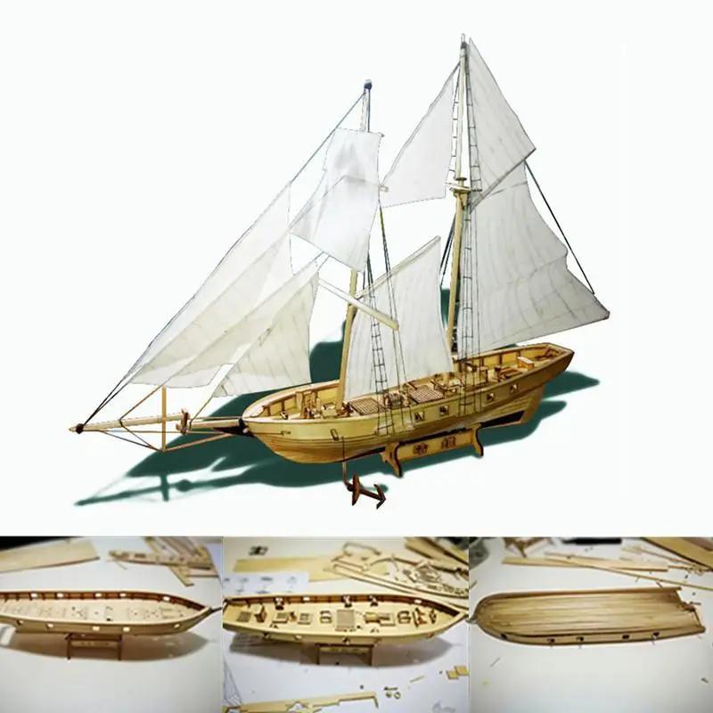 Kits De Navio De Veleiro De Madeira, Modelo DIY, Decoração De Casa, Presente De Barco, Brinquedo Para Crianças, Escala 1:100 - Image 1