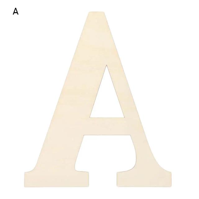 Letras de Madeira de 30cm para Artesanato DIY - Alfabeto Decorativo e Enfeites Inacabados para Festas e Parede