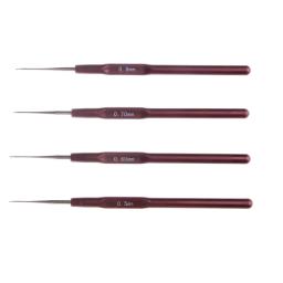 Agulha para crochê moda micro gancho 4, para fazer trança dreadlock cabelo acessórios ferramentas 0.5/0.6/0.7/0.8mm cabo suave - Image 1