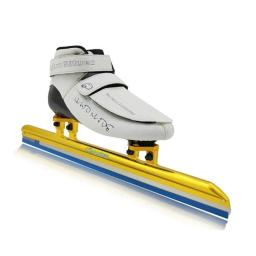 Bruce super luz pista curta patins de gelo preto branco lâmina gelo em linha sapatos de patinação neve campo 380 410 430 inverno lago sneaker - Image 4