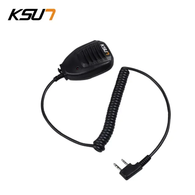 Microfone de Mão K-Tipo para Walkie Talkie BF-888S, UV-82, UV-5R e H7/H9 - Alto-Falante Integrado