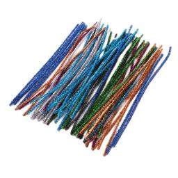 Hastes limpadoras de cachimbos, hastes de brilho limpadoras de cachimbo de pelúcia, hastes com fio, brinquedos educacionais de crianças, artesanato diy com 100 peças - Image 5