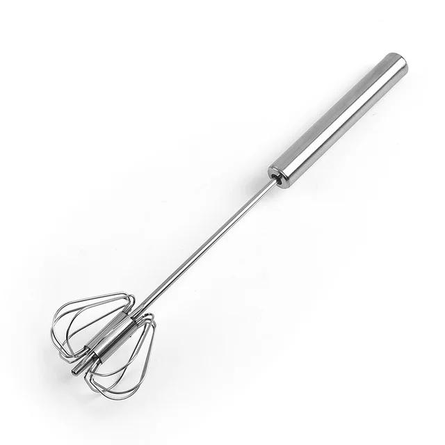 Batedor de Ovos Semi-Automático em Aço Inoxidável: Misturador e Agitador Manual para Cozinha