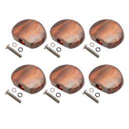 Ajuste de guitarra elétrica em forma de semicírculo 6 peças, tampa, afinador de guitarra, cabeça da máquina, botões de substituição, maçaneta, café - Image 2
