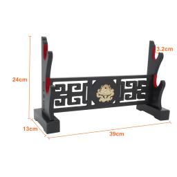 Suporte de espada acolchoado exibir veludo proteger rack de espada katana genji japonês samurai lâmina gladius templar medieval stand-dragon - Image 4
