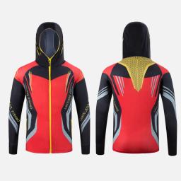 Uv proteção solar camisa de manga longa calças de pesca jaqueta impermeável respirável waders treino dos homens roupas verão único outdoo - Image 6
