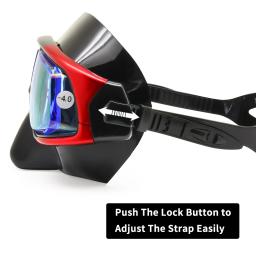 Rx prescrição corretiva kit de engrenagem de mergulho óptico hyperopia miopia snorkel conjunto seco topo máscara de mergulho visão ampla anti-nevoeiro uv400 - Image 2