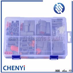225pcs Kit de conector de fio à prova d'água DTM DTM06-2S/3/4/6/8S/12S DTM04-2P/3/4/6/8P/12P Plugue selado automotivo para Deutsch - Image 2