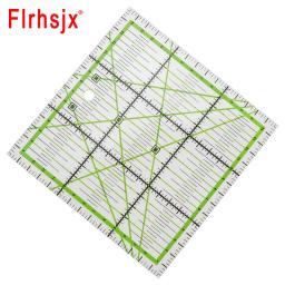 Régua acolchoada de costura, régua de retalhos e arte acrílica doméstica com ferramenta de corte com linhas de grade coloridas duplas, ferramenta de medição de alfaiate, 15*15cm - Image 4