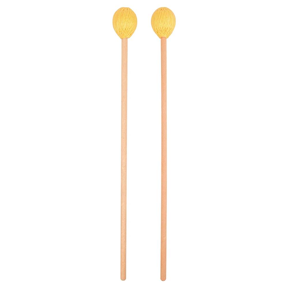 1 par maple marimba maletes acessórios de percussão baquetas amarelas para xilofone glockenspiel sinos peças do instrumento musical - Image 1