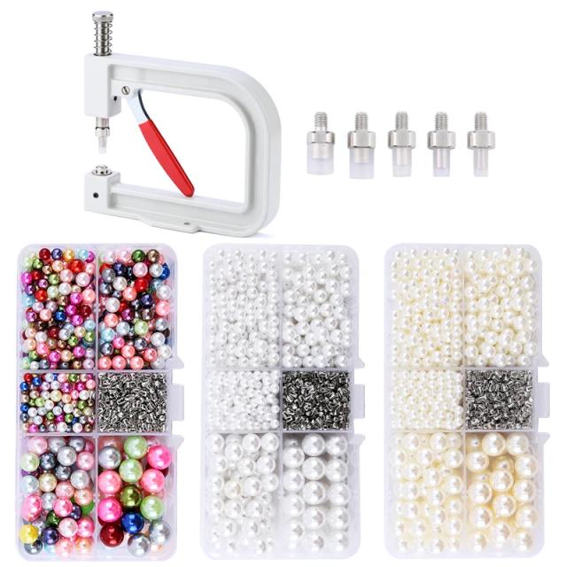 Máquina de Pressão Manual QIAO para Fixação de Pérolas: Ideal para Artesanato em Roupas, DIY com Apliques e Strass