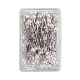 Alfinetes de costura multi-cores com cabeça de pérola redonda, pinos de costura para casamentos, corsage, floriculturas, costura com caixa, 38mm, 100/200 peças - Image 2