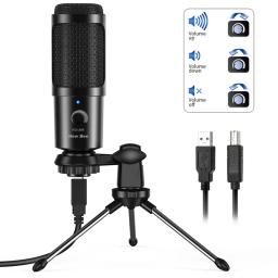 Bee-DM18 Microfone Condensador USB com Hold, Instrumento de Transmissão ao Vivo, Gravação, Reunião Online, Estúdio, YouTube, Novo - Image 5