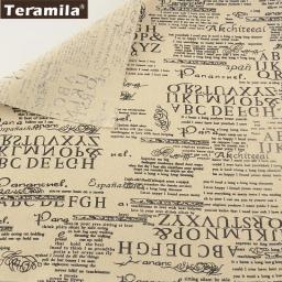 Teramila-Mapa da Palavra Tecido De Linho De Lona, Tecido Doméstico, Tela, Material De Costura Do Metro, Toalha De Mesa, Travesseiro, Cortina, Almofada - Image 6