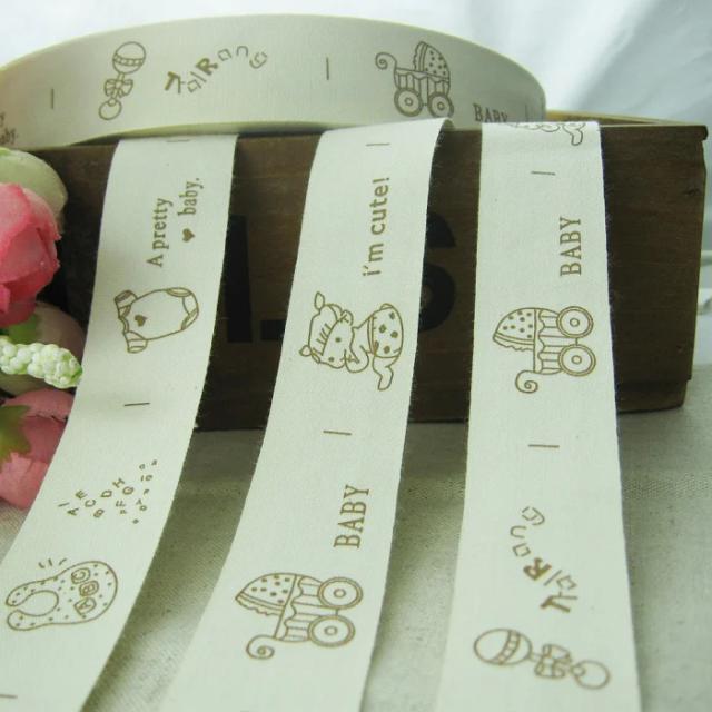 Etiquetas de Algodão Personalizadas com Logotipo para Vestuário e Acessórios de Costura - Largura 2cm