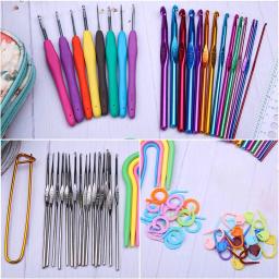 Imzay 96 pçs conjunto de ganchos de crochê com caixa de armazenamento de agulha de tricô kit de agulhas de tricô diy ferramenta de tecelagem conjunto de acessórios para iniciante - Image 5