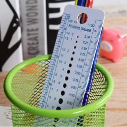 Knitting Needle Gauge Tool, Reino Unido, EUA, Canadá Tamanhos, Inch cm Ruler, All in One, AA7788 - Image 3