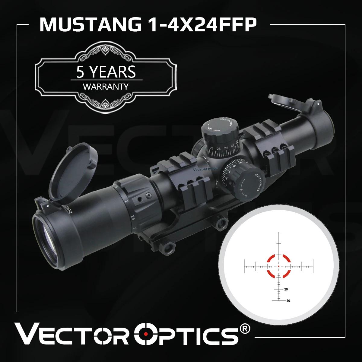 Vector Optics-FFP Riflescope com 1 Piece Picatinny Mount, Turret Lock Feature, Long Eye Relief para AR 15 M4, 1x24 - Image 1