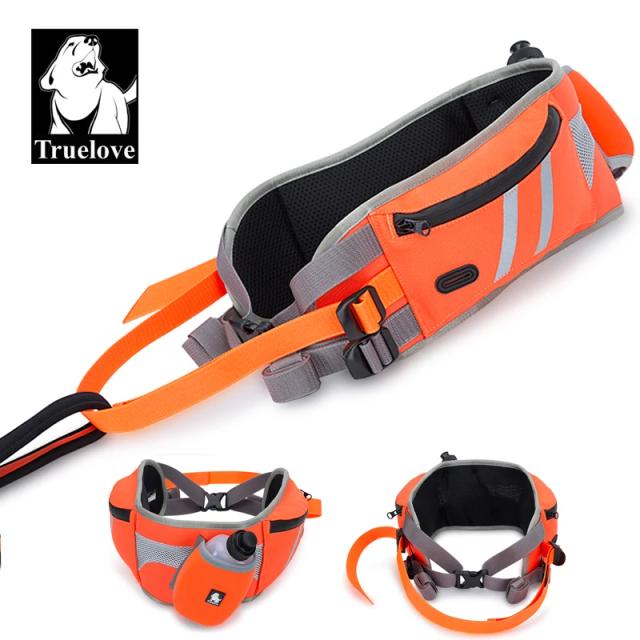 Cinto de Corrida Truelove para Cachorros: Ajustável, Sem Mãos e com Garrafa de Água para Viagens e Acampamentos