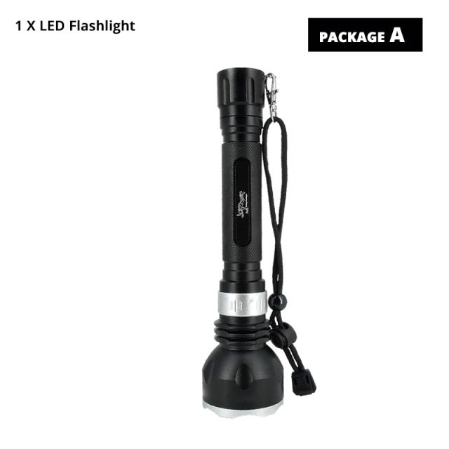 Lanterna LED à prova d'água para mergulho com toque rotativo