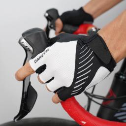 Darevie ciclismo luvas mtb metade do dedo taiwan importado gel acolchoado ciclismo luva de alta qualidade à prova de choque bicicleta luvas respirável - Image 2