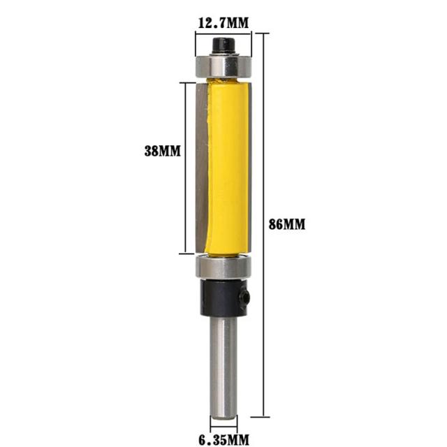 Fresa de Escultura em Madeira 1/4" com Shank de 6,35mm e Cortador Longo de 2" para Router - Ferramenta de Carpintaria profissional