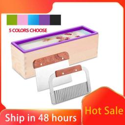 Molde retangular do pão do brinde do silicone, sabonete que faz a ferramenta, caixa de madeira, ferramentas da decoração do bolo, formulário artesanal, 1200g - Image 1