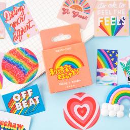 Adesivos decorativos kawaii, 46 peças, caixa com mini decoração, estética, diário, ablum, adesivos para crianças, papelaria - Image 3