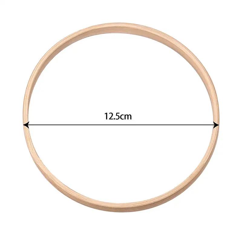 1/5 pçs 8-33cm de madeira diy artesanal apanhador bordado arco artesanato ponto cruz círculo de bambu anel pendurado decoração de natal casamento - Image 1