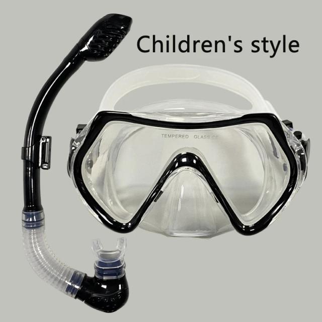 Conjunto Infantil de Natação Profissional com Óculos de Silicone Macio e Máscara de Mergulho Impermeável