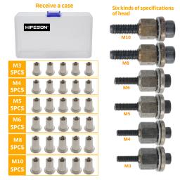 Hipuron conjunto de ferramentas com rebites, 36 espaços, porca, rebite, caixa, m3 m4 m5 m6 m8 m10, aço inoxidável, acessórios de cabeça plana rebitadeira rebite rebitadeira de rosca arrebitadeira rebitadeira eletrica - Image 3