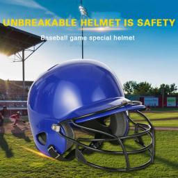 Azul profissional capacete de beisebol adulto adolescente crianças cabeça da orelha máscara protetora baseballs jogo treinamento capacete softball - Image 1