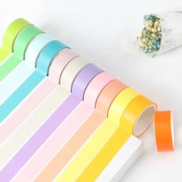 Conjunto de fitas Washi cor pastel, Fitas adesivas, Adesivos de decoração para diário, Presente do livro, DIY, básico, F362, 7,5mm, 15mm, 12pcs - Image 6