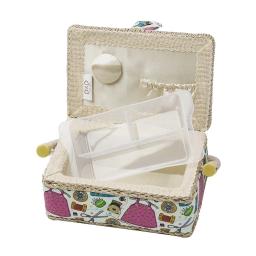 Nova cesta de costura com kit de costura artesanato de tecido ferramentas de costura pequena mini caixa de armazenamento melhor presente para a mãe diy acessórios de costura - Image 4