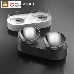 Petkit pet tigela para xiaomi casa inteligente abastecimento comida do cão pratos ajustável duplo alimentador tigelas copo de água gato tigelas beber tigela - Image 1