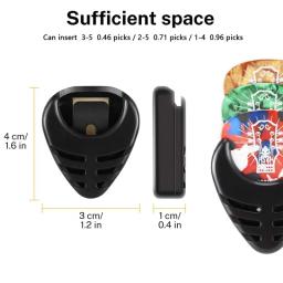 Suporte de palheta para guitarra, mini caixa de plástico, estilo pegajoso para violão, guitarra elétrica, baixo, ukulele, acessórios, 1 peça - Image 4