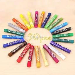 Pastéis de Óleo artes Set,50 Cores Desenho Set, Mais Grosso Refil Caneta de Cor Giz Pastel Chalk Colori Pastelli Papelaria Da Escola Dos Miúdos - Image 6