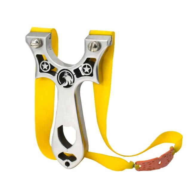 Catapulta de Aço Inoxidável: Slingshot Profissional para Tiro ao Ar Livre e Caça de Pássaros