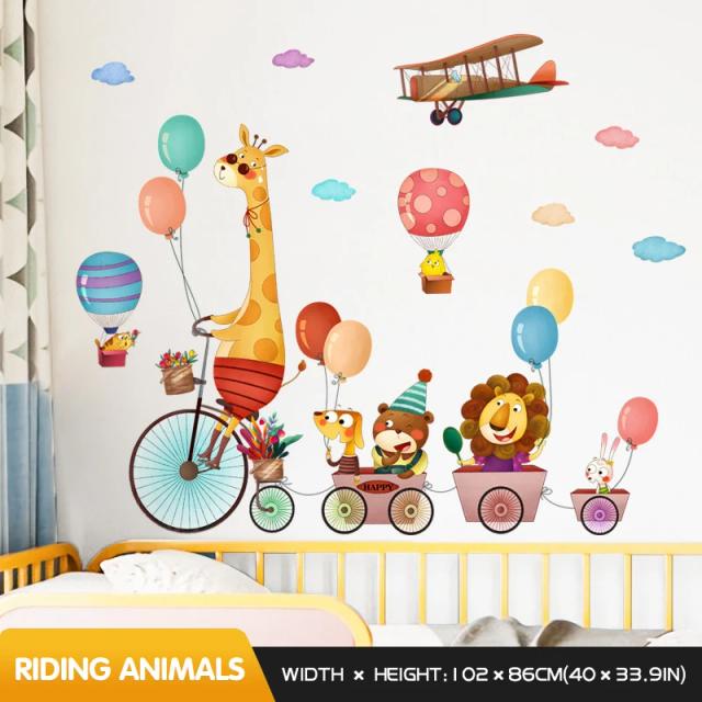 Adesivo Decorativo de Parede Infantil com Temática de Desenhos Animados para Quartos e Jardins de Infância